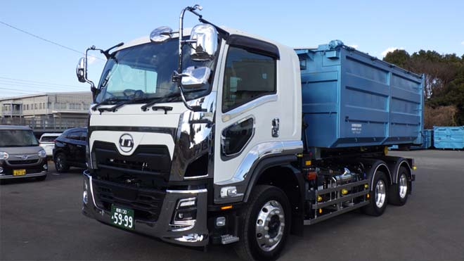 脱着装置付増トンコンテナ車